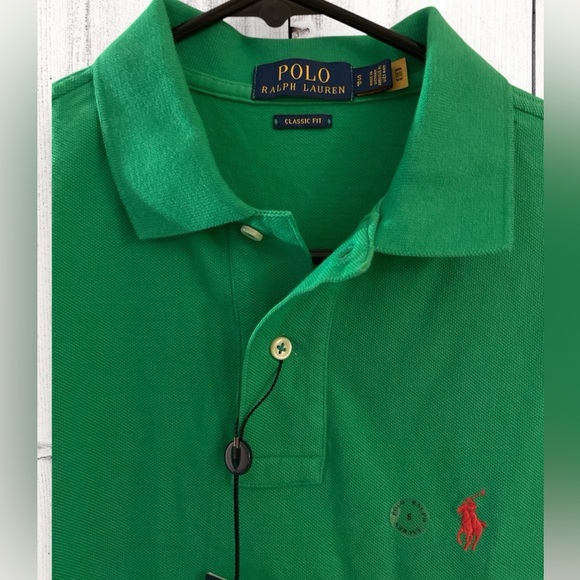 Polo Ralph Lauren Men's Classic Fit Cotton Mesh Polo Shirt Green Size Small NWT - Picture 5 of 9